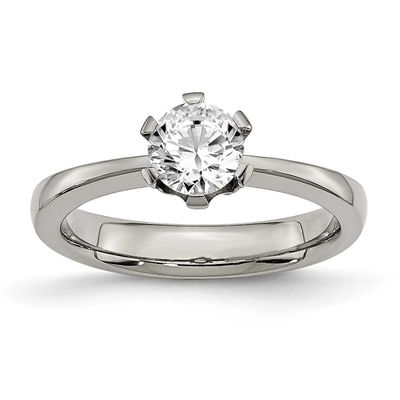 CZ Ring Titanium, TB360-6, 883957556703