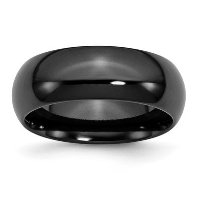 Black Ti Polished 8mm Band Titanium, TB292-7.5, 886774056456