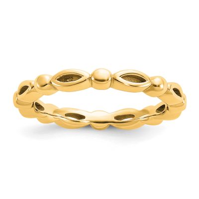 Ring Sterling Silver Gold-plated, QSK2288-9,