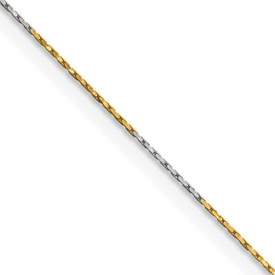 Two-tone Brass 0.85mm 16 inch Fancy Chain , SRN208-16, 883957748825