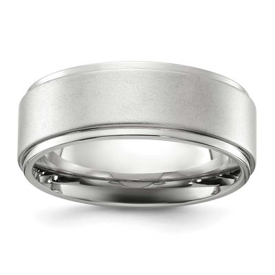 Brushed Center 8mm Band Stainless Steel Polished, SR745-10, 196904253052