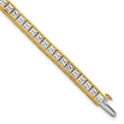 10 ctw. Lab Grown Diamond VS/SI FGH Princess Tennis Bracelet 14k Gold, BM10331-LG,