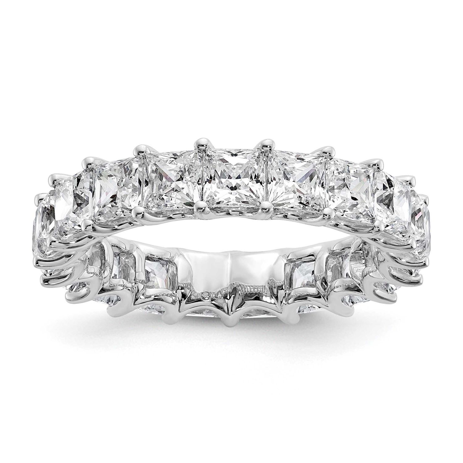 Princess Lab Grown Diamond VS/SI FGH Eternity Band 14k White Gold, RM10429-500-4WLG,