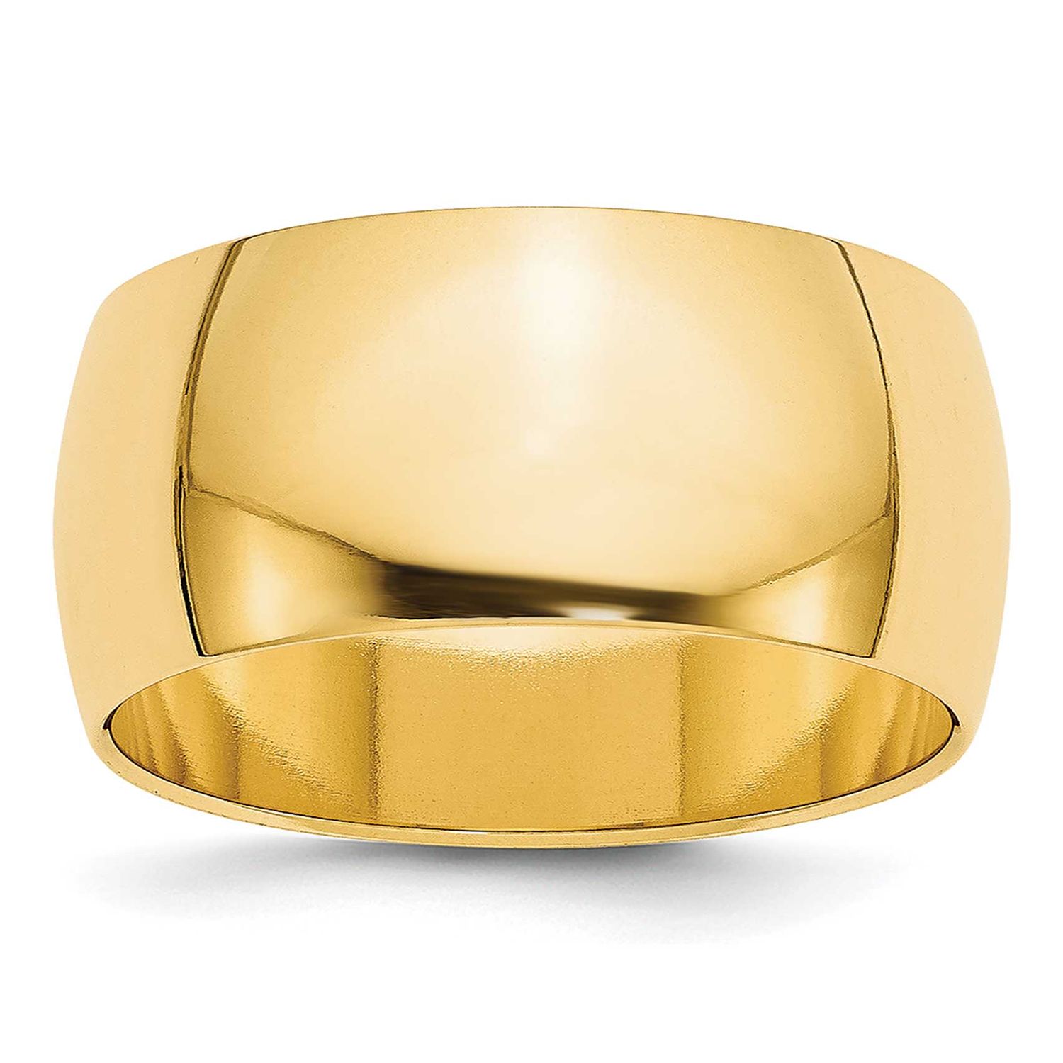 9mm Half Round Band 10k Gold, 1HR090-9.5,