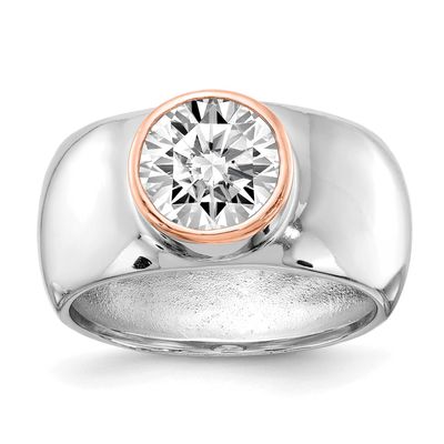 Black Rhodium CZ Ring Sterling Silver Gold-plated, QCM1037-7, 883957779287