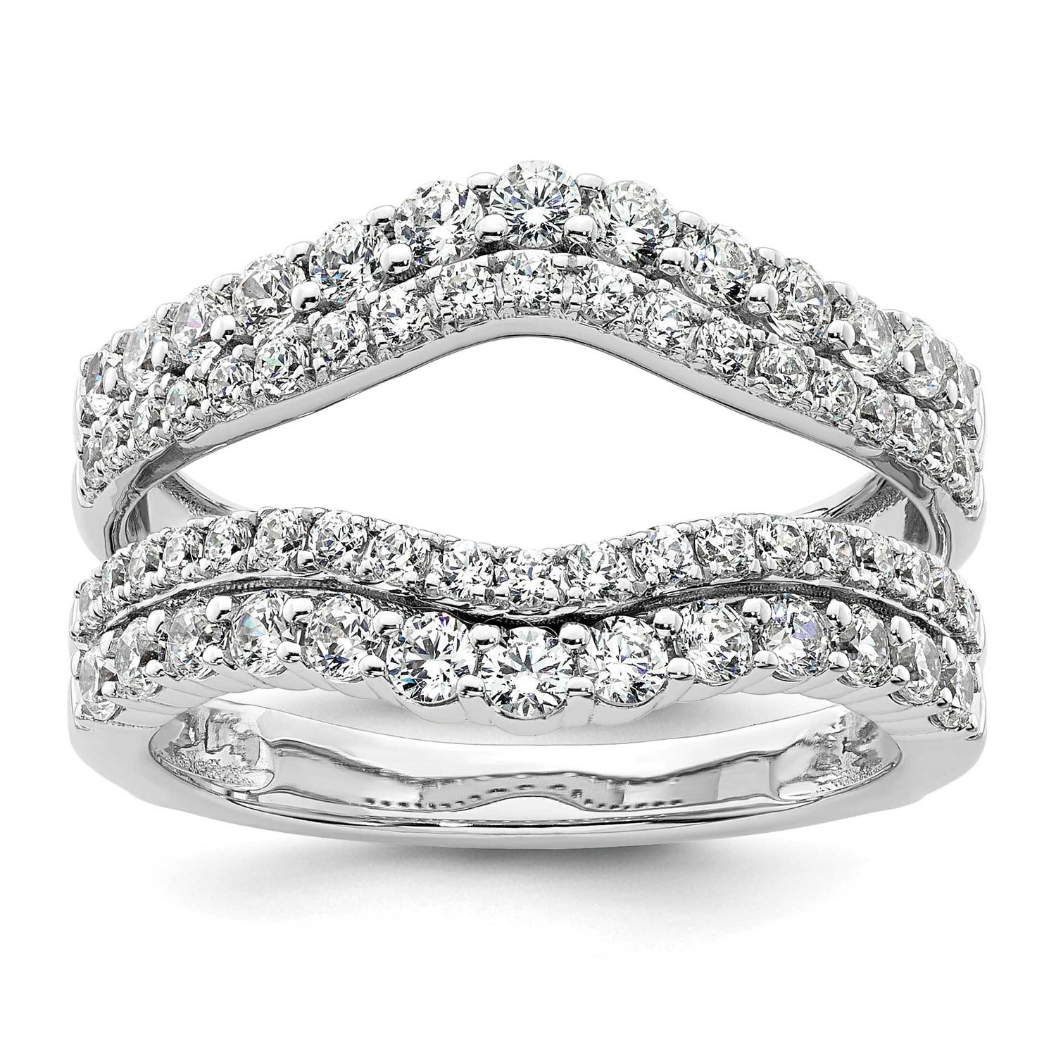 Lab Grown Diamond VS/SI FGH Ring Guard 14k White Gold, RM10517-125-WLG,