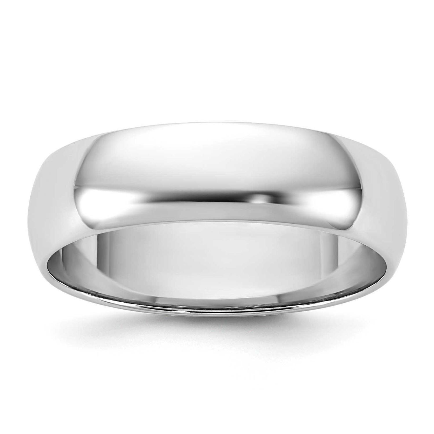 5.5mm Half Round Band 14k White Gold, WHRL055-5,