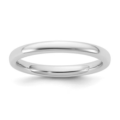 2.5mm European Comfort Fit Band 14k White Gold, WECF025-8.5,