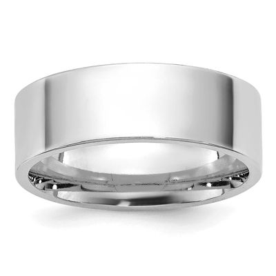 6.5mm Standard Flat Comfort Fit Band 14k White Gold, WFLC065-5.5,