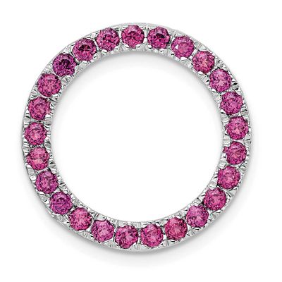 Medium Rhodolite Garnet Chain Slide Sterling Silver, QSK1758, 191101549472
