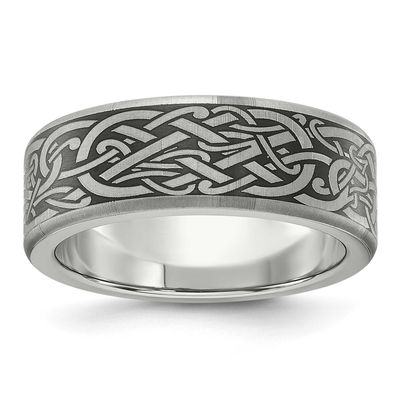 Laser Design 8mm Band Titanium Brushed, TB518-8.5, 196904299524