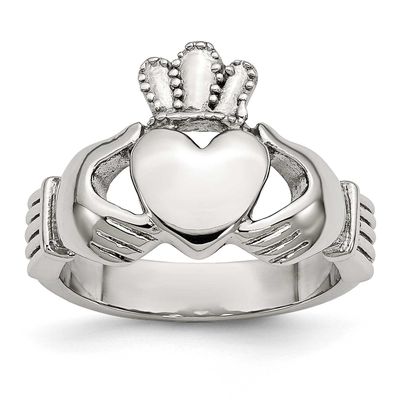 Claddagh Ring Stainless Steel Polished, SR385-6, 886774406176