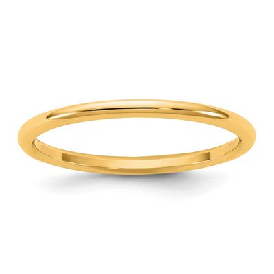 1.5mm Half Round Band 10k Gold, 1HRL015-8.5,