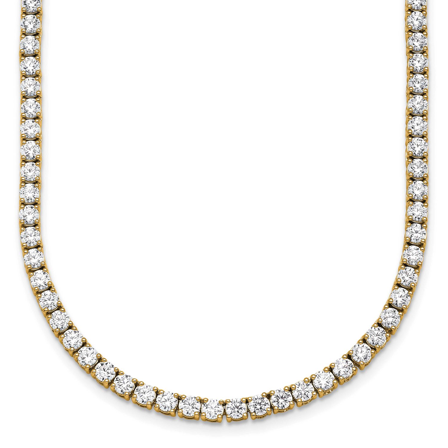 24in Lab Grown VS/SI FGH Round Diamond Straight Necklace 14k Gold, PM10322-LG-24,