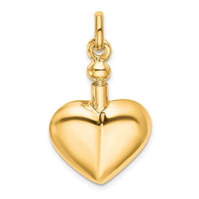 Gold-Tone Polished Screw Top Ash Holder Pendant Sterling Silver, QC9177GP,