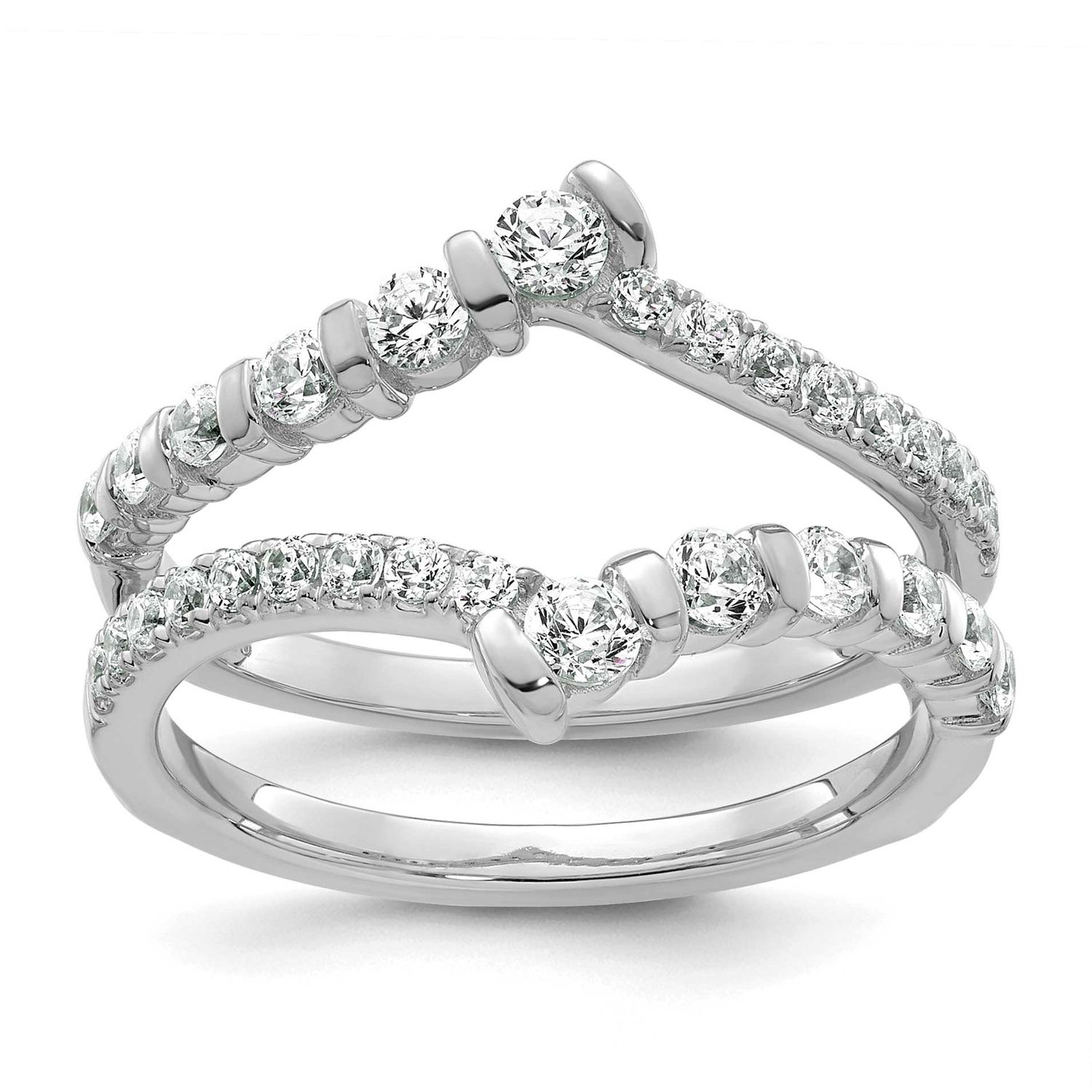 Lab Grown Diamond VS/SI FGH Ring Guard 14k White Gold, RM10520-075-WLG,