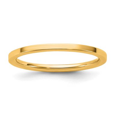 1.5mm Standard Flat Comfort Fit Band 14k Gold, FLC015-14,
