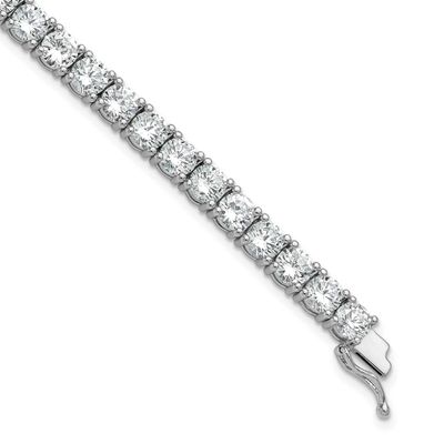 5mm CZ 34 Stone 7 inch Bracelet Sterling Silver Rhodium-plated, QSH183-7, 196904313923