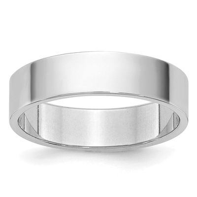 4.5mm Flat Band 10k White Gold, 1WFLL045-4.5,
