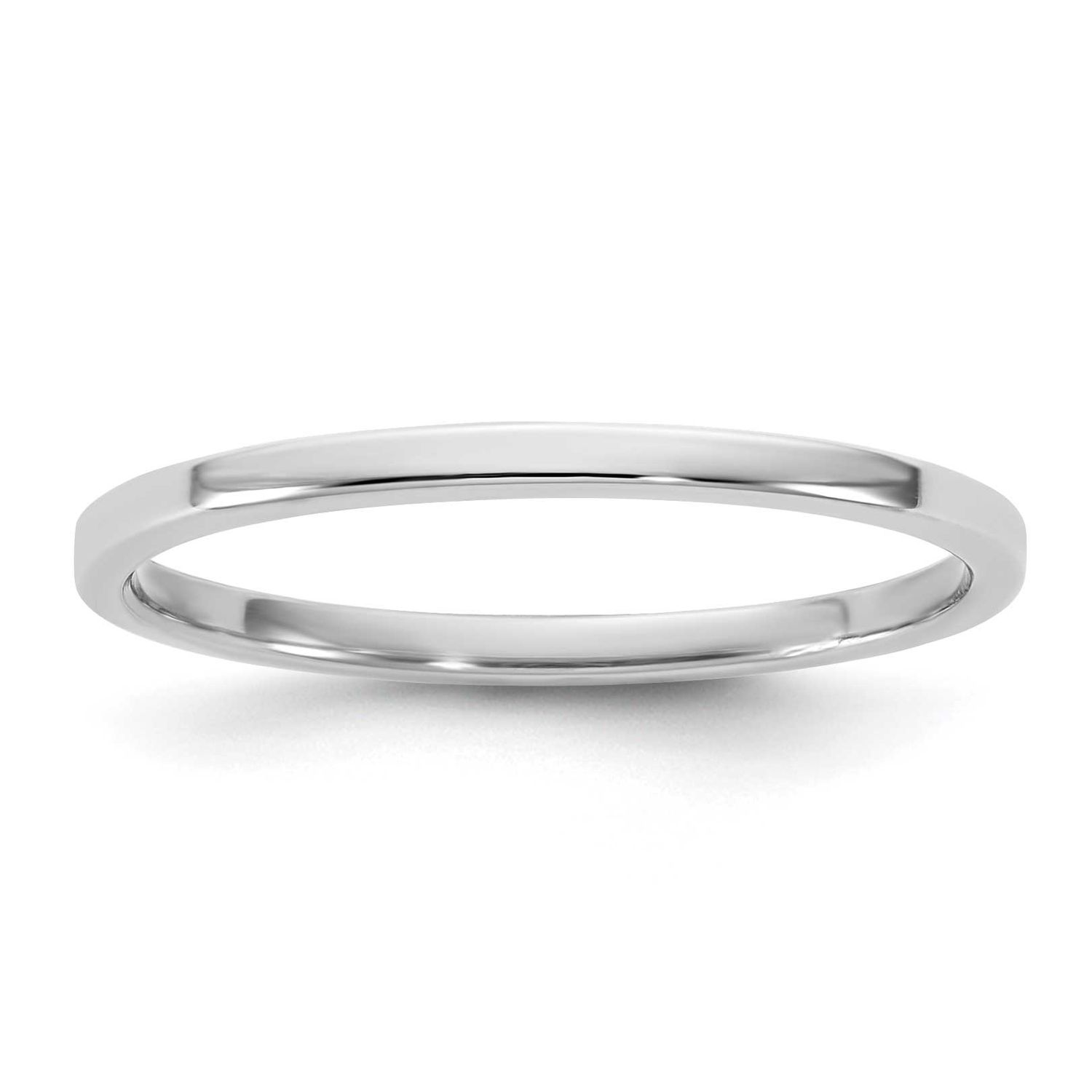 1.5mm Flat Band 10k White Gold, 1WFLL015-5,