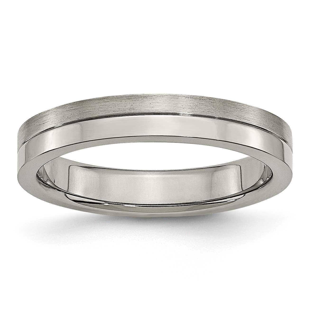4mm Grooved Band Titanium Brushed and Polished, TB306-11.5, 886774392400