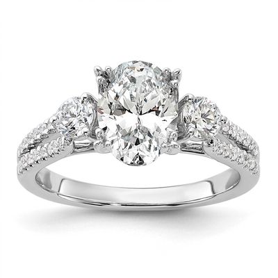 Lab Grown Diamond VS/SI FGH Semi-Mount Engagement Ring 14k White Gold, RM7841E-200-WLG, 883957093123