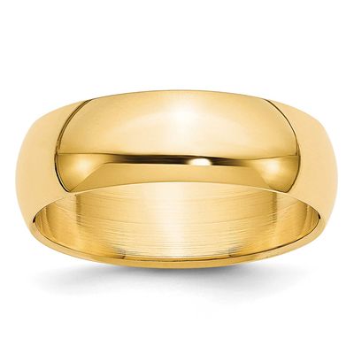 5.5mm Half Round Band 10k Gold, 1HRL055-7,