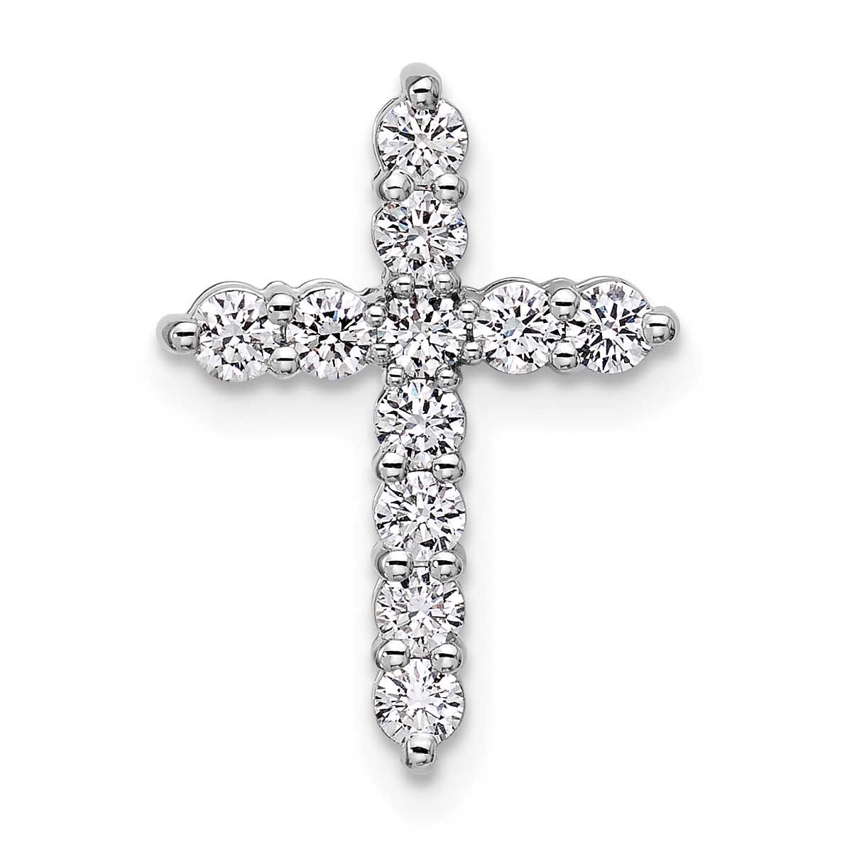 Lab Grown Diamond VS/SI FGH Cross Pendant 14k White Gold, PM10447-WLG,