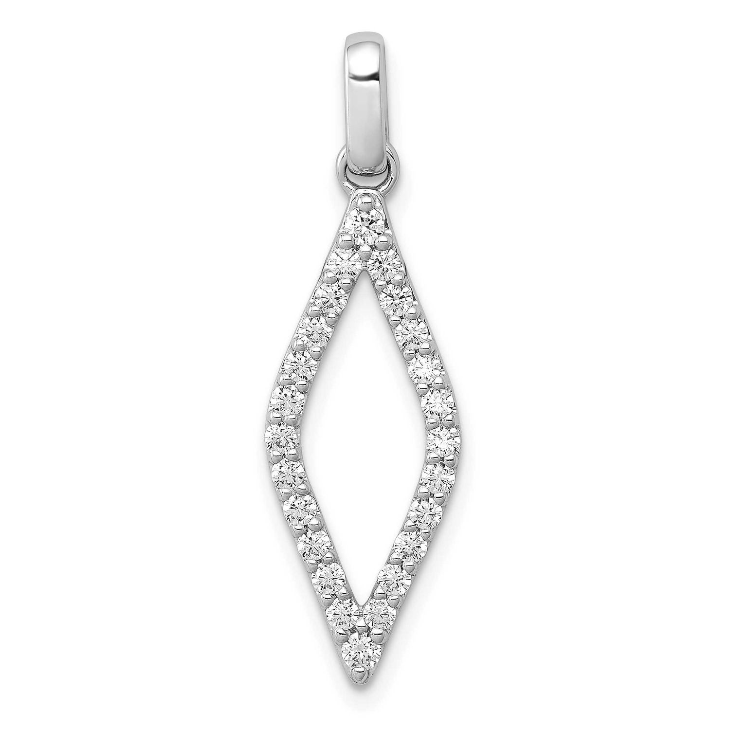 Lab Grown Diamond VS/SI FGH Fancy Pendant 14k White Gold, PM3703-050-WLG, 883957079035