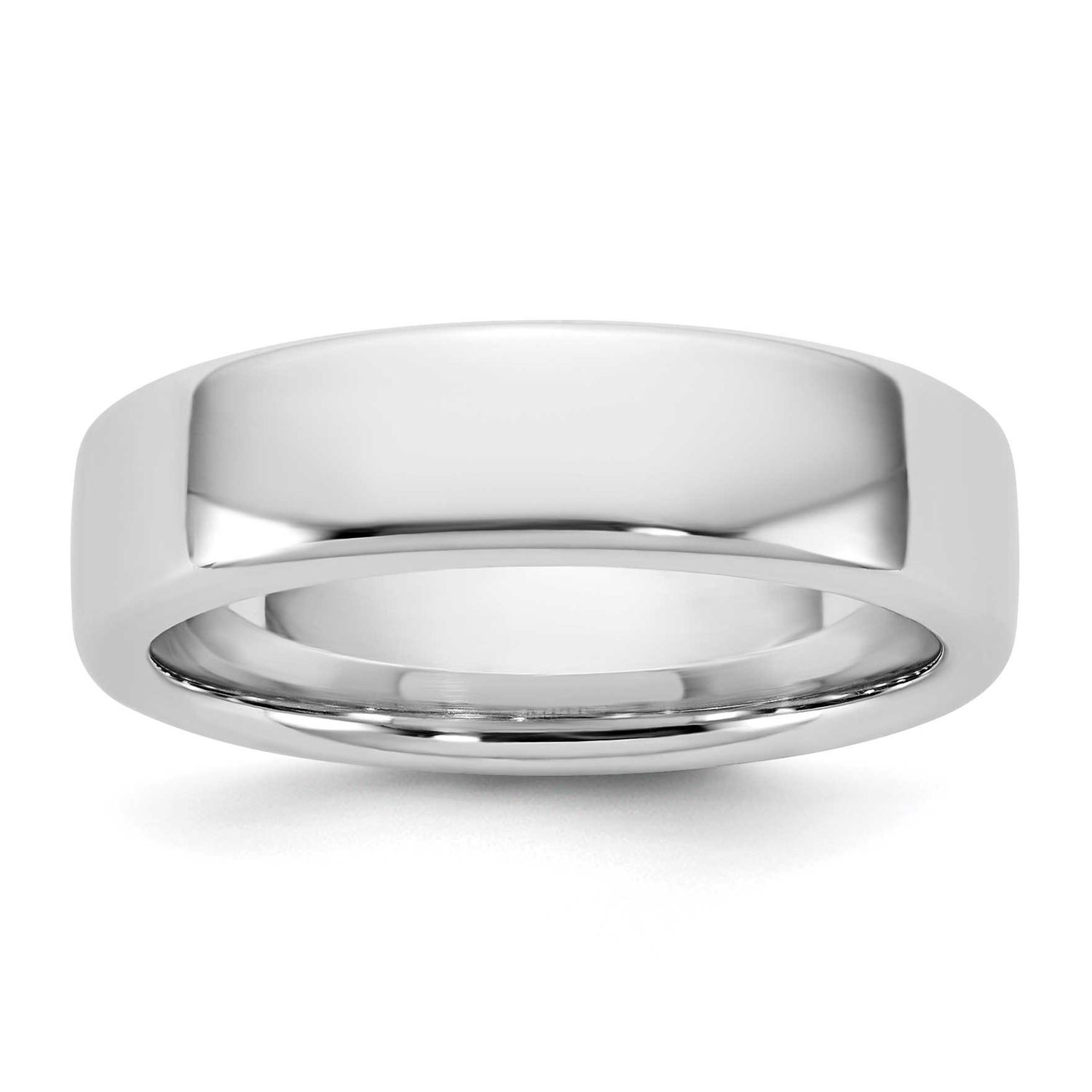5.5mm European Comfort Fit Band 14k White Gold, WECF055-12.5,