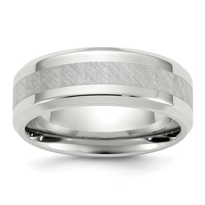Brushed Center 8mm Band Stainless Steel Polished, SR728-11, 196904254325