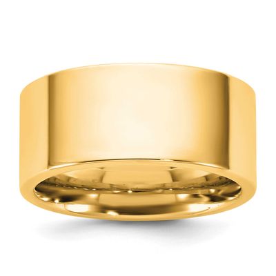 9mm Standard Flat Comfort Fit Band 14k Gold, FLC090-4.5,
