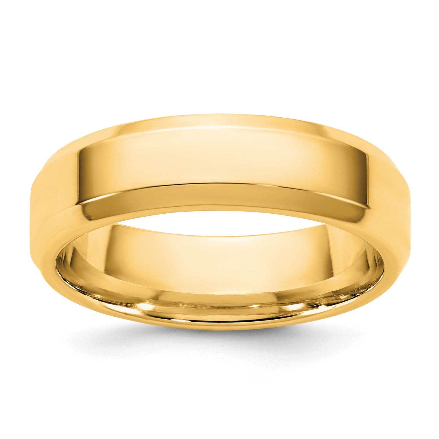5.5mm Bevel Edge Comfort Fit Band 10k Gold, 1BEC055-11.5,