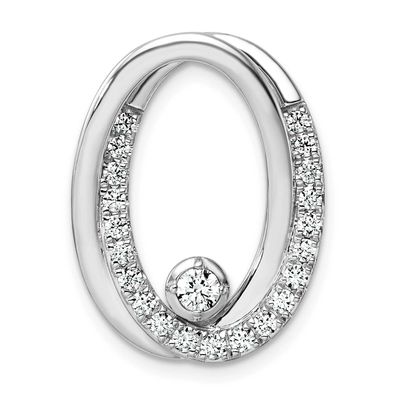 Lab Grown Diamond VS/SI FGH Double Oval Chain Slide 14k White Gold, PM10525-053-WLG,