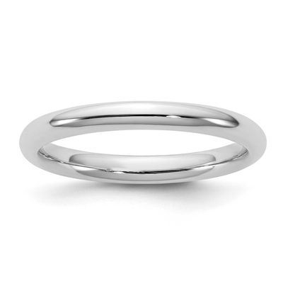2.5mm Comfort Fit Band 10k White Gold, 1WCF025-13.5,