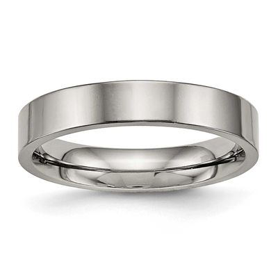 4mm Flat Comfort Fit Band Titanium Polished, TB467-8, 886774438580