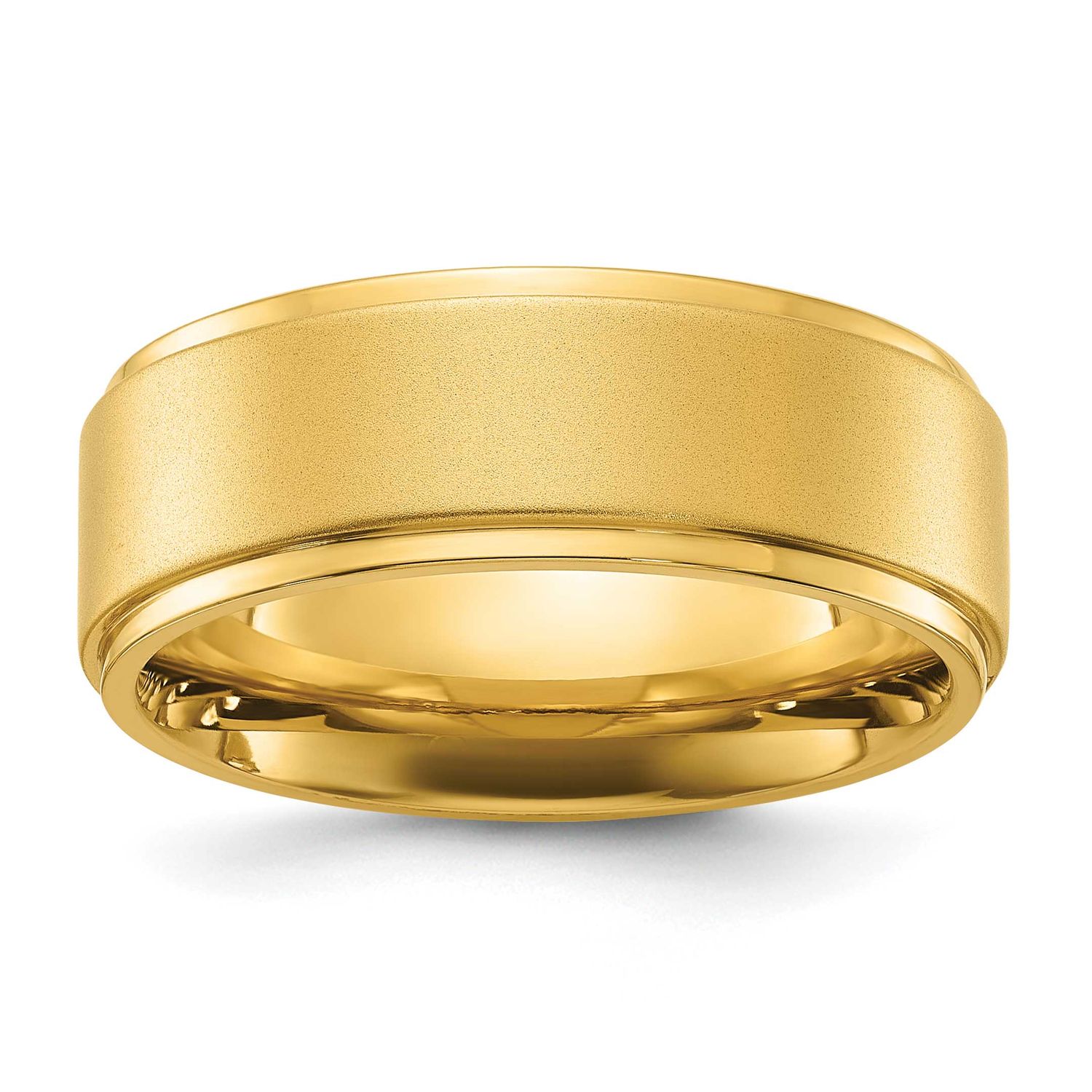 Yellow IP-plated Brushed Center 8mm Band Stainless Steel Polished, SR746-12.5, 196904253021