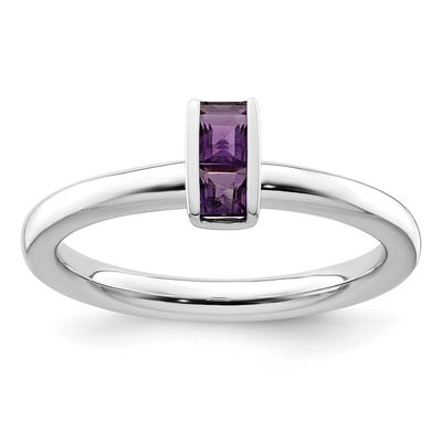 Amethyst Ring Sterling Silver, QSK2113-7, 191101299353