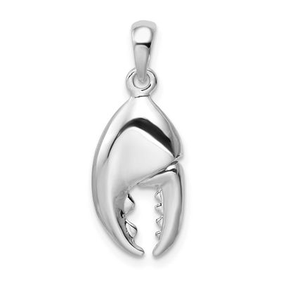 De-Ani 3D Moveable Lobster Claw Pendant Sterling Silver Rhodium-plated, QC9848, 637218146208