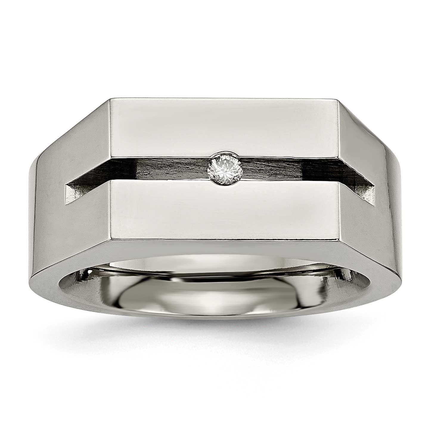 Diamond Polished Band Titanium, TB261AA-9.5, 886774050881