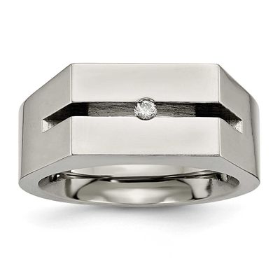 Diamond Polished Band Titanium, TB261AA-9.5, 886774050881
