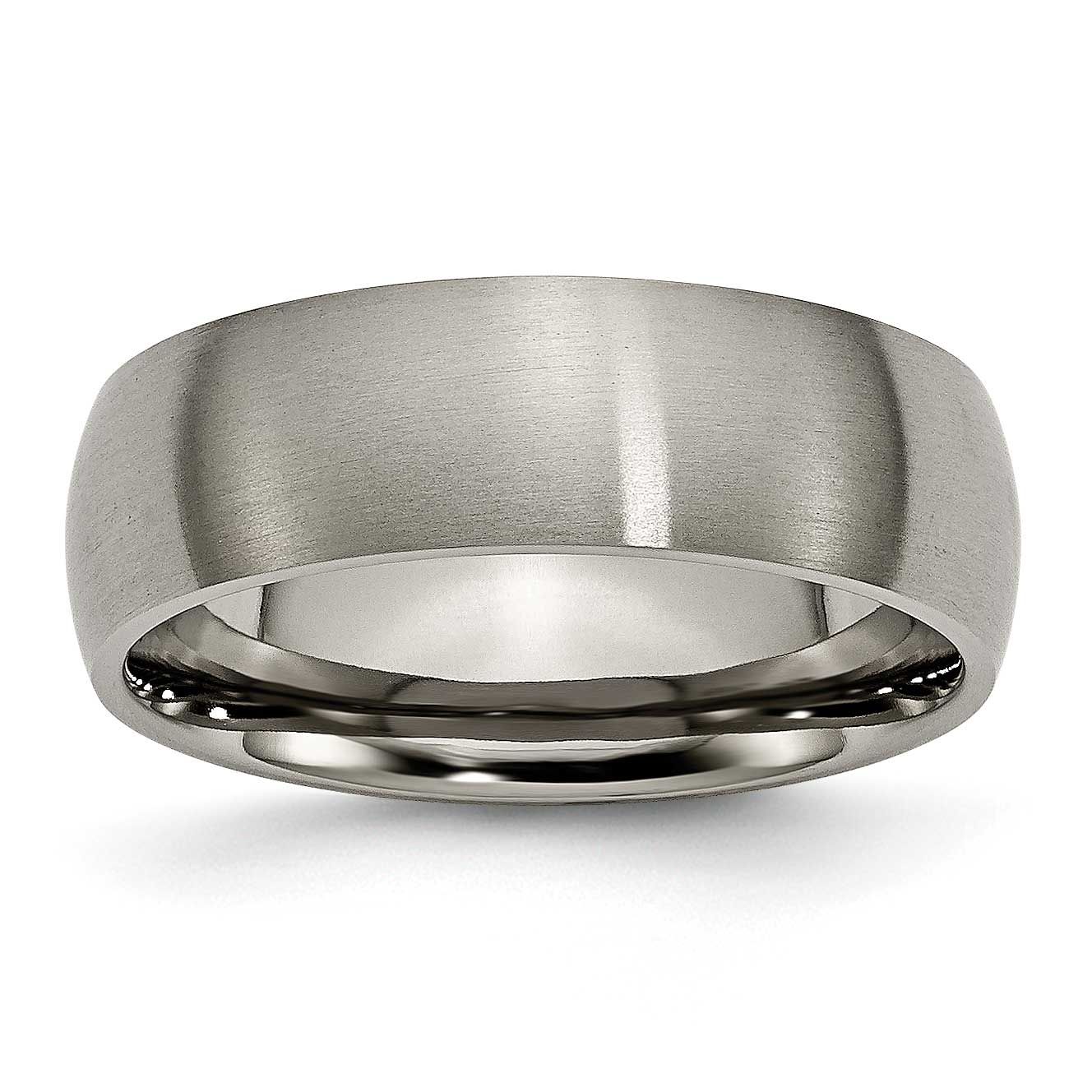7mm Half Round Band Titanium Brushed, TB158-7.5, 883957785622
