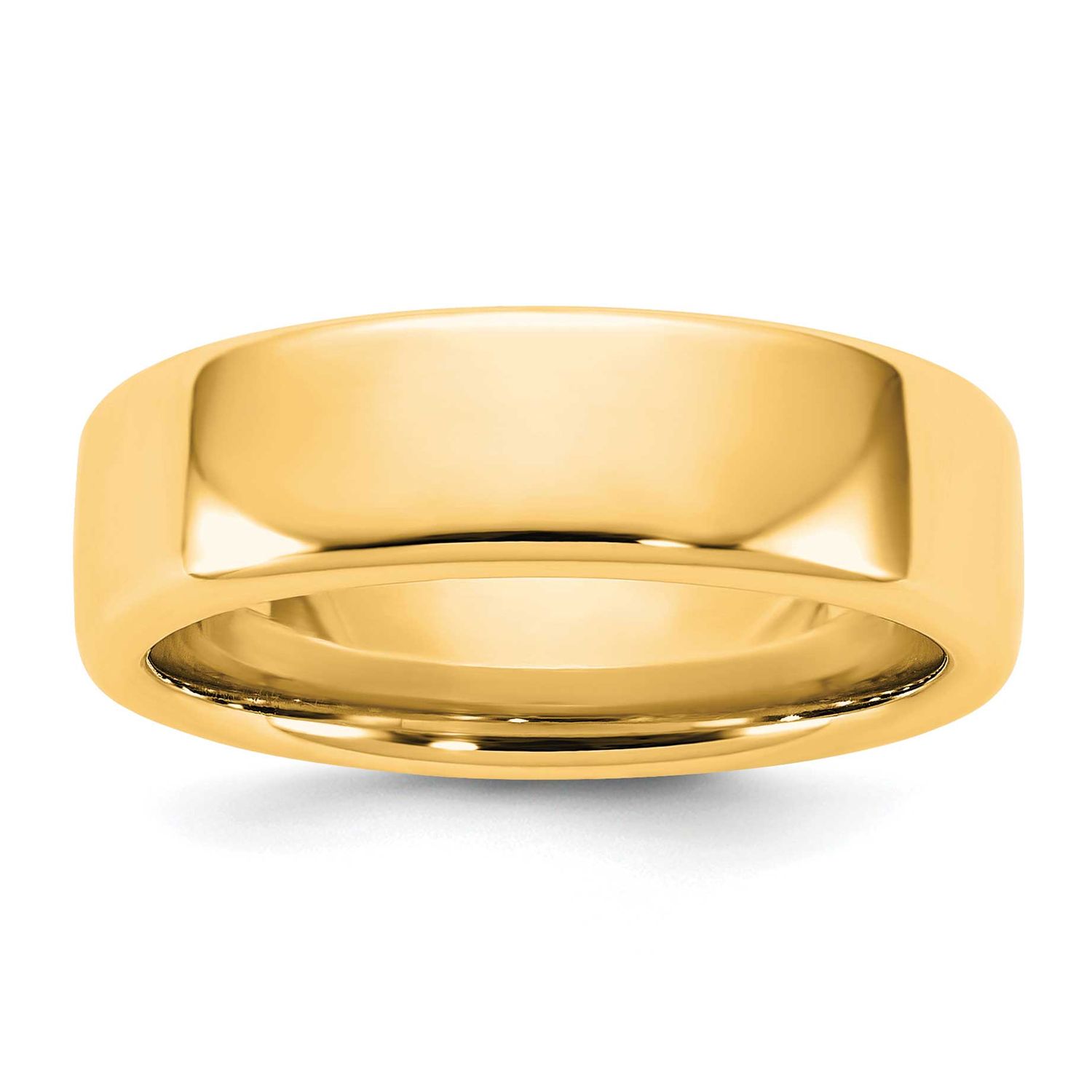 6mm European Comfort Fit Band 14k Gold, ECF060-8.5,