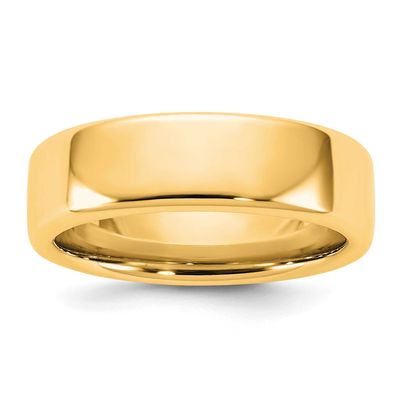 6mm European Comfort Fit Band 14k Gold, ECF060-8.5,