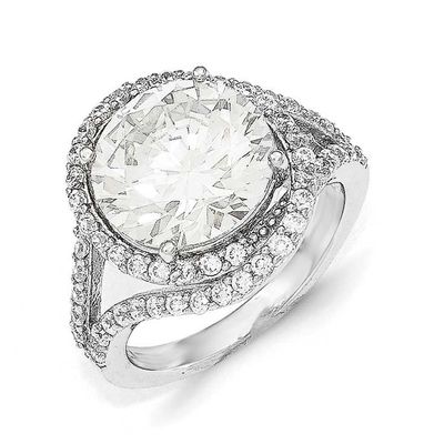 Cheryl M CZ Ring Sterling Silver, QCM1331-6, 191101475894