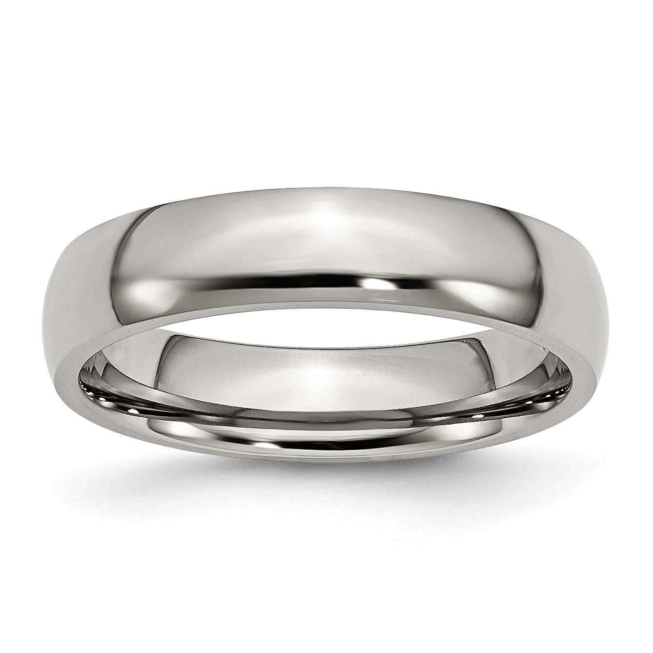 5mm Half Round Band Titanium Polished, TB159-10.5, 883957785691
