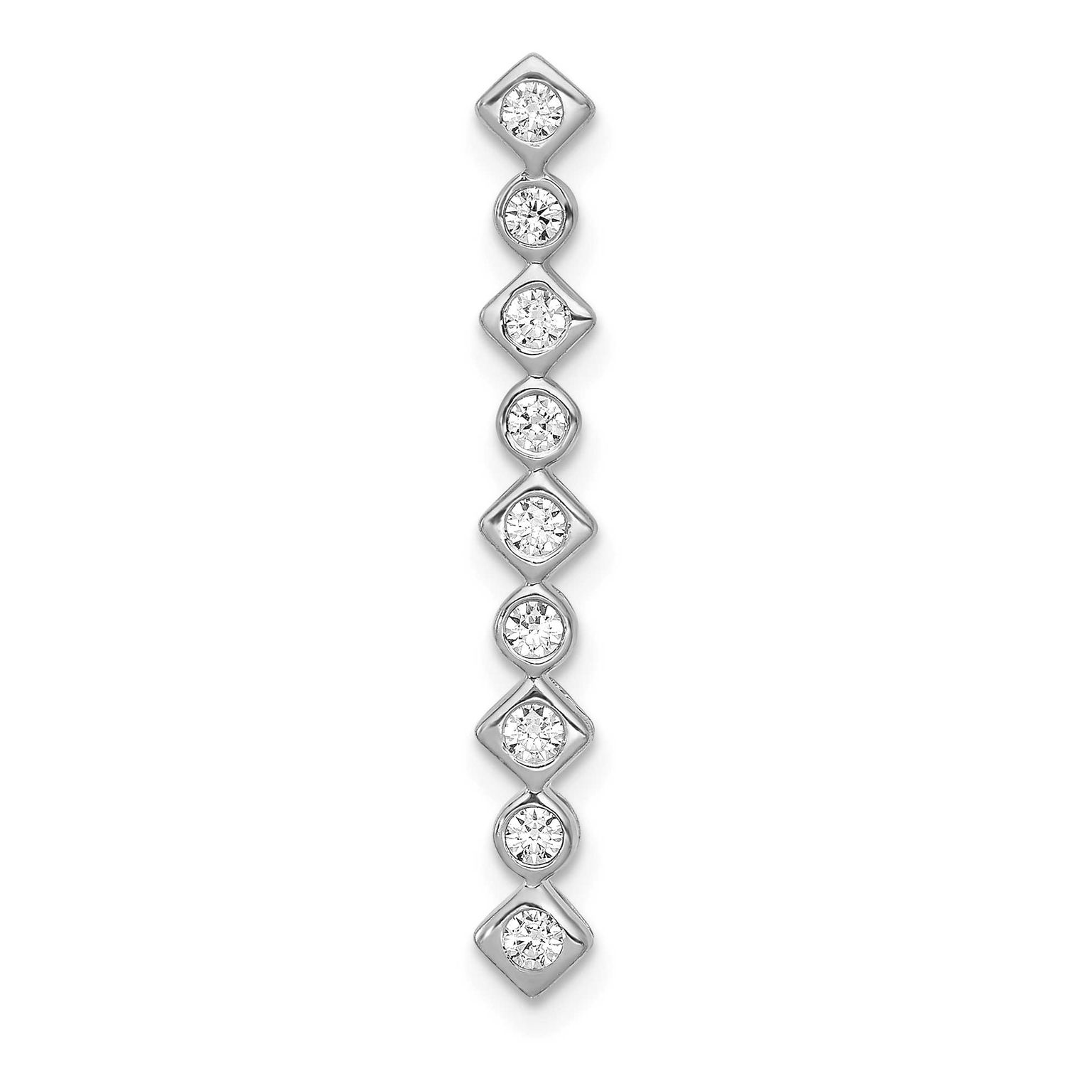 Lab Grown Diamond VS/SI FGH Fancy Chain Slide 14k White Gold, PM3870-025-WLG, 883957085654