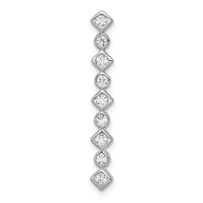 Lab Grown Diamond VS/SI FGH Fancy Chain Slide 14k White Gold, PM3870-025-WLG, 883957085654