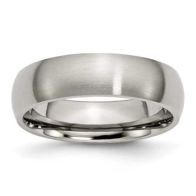 6mm Half Round Band Titanium Brushed, TB25-13, 883957802831