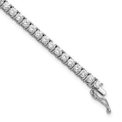 3mm CZ 62 Stone 8 inch Bracelet Sterling Silver Rhodium-plated, QG3489-8, 196904345467